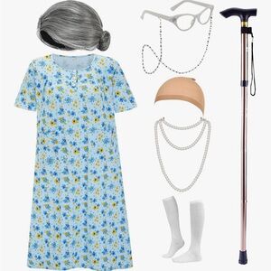Halloween Old Lady Granny Costume